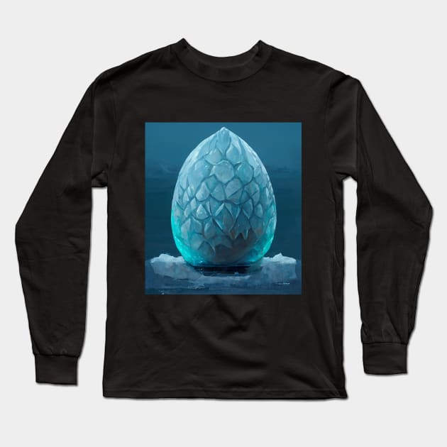 ice dragon egg Long Sleeve T-Shirt by hichamArt